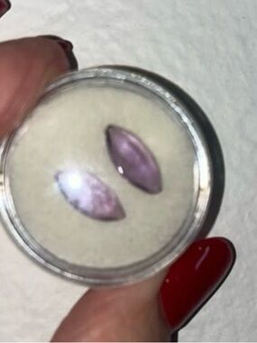 Delicate Marquise Amethyst Lavender Gemstone Set - Women Jewelry